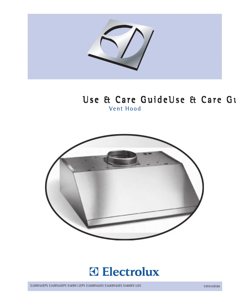 Page 1 of the manual User Manual Electrolux E368WV60ES