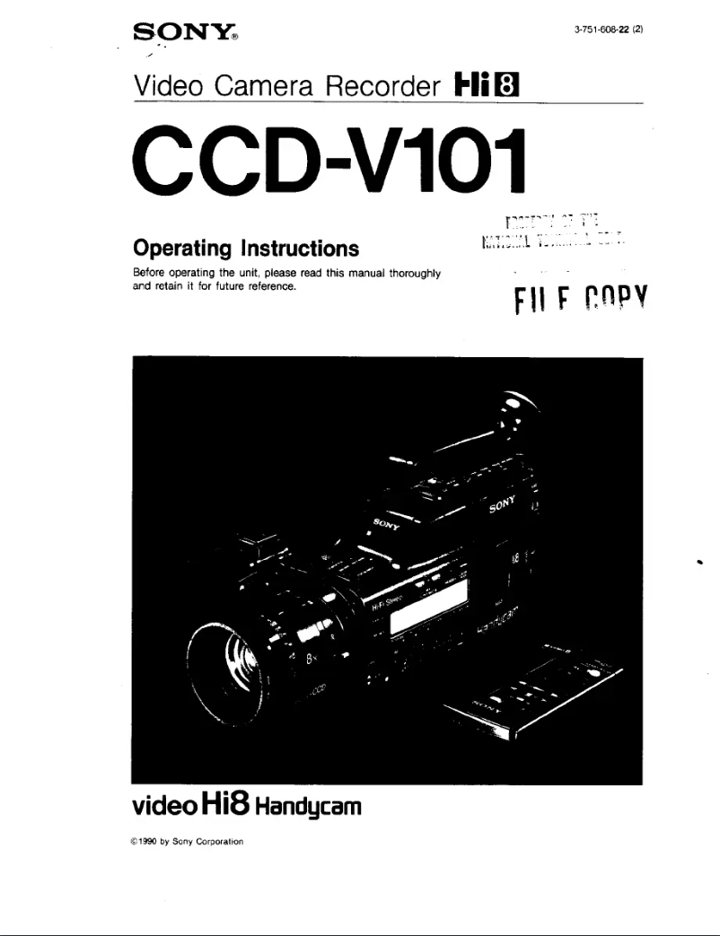 First page image of the manual for CCD-V101