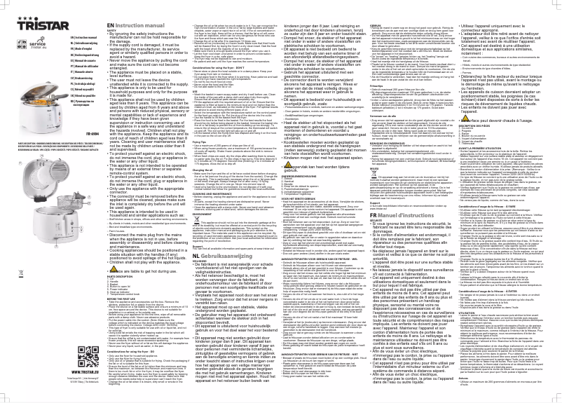 Page 1 of the manual User Manual TriStar FR-6904