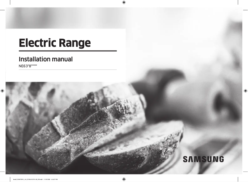 First page image of the manual for NE63T8311SG