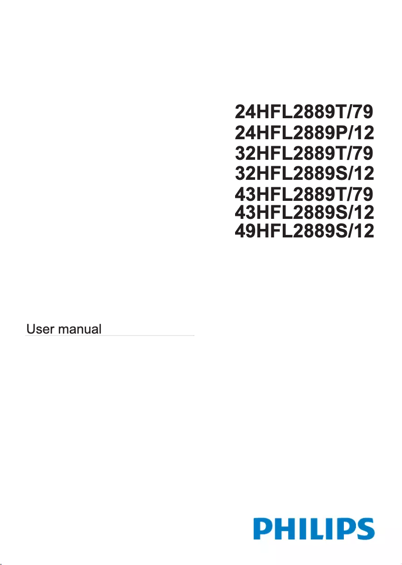 Page 1 of the manual User Manual Philips 43HFL2889S