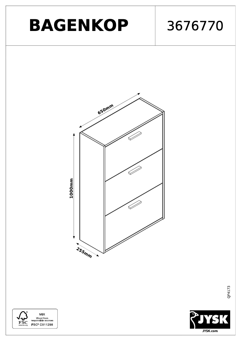 First page image of the manual for Price Star (65x100x25)