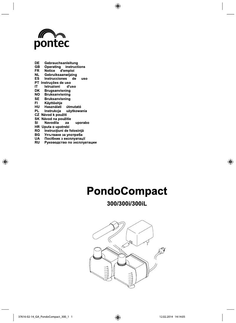 Page 1 of the manual User Manual Pontec PondoCompact 300iL