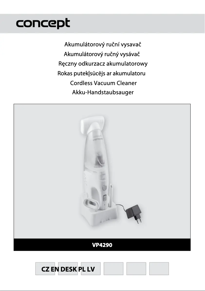 First page image of the manual for VP-4291