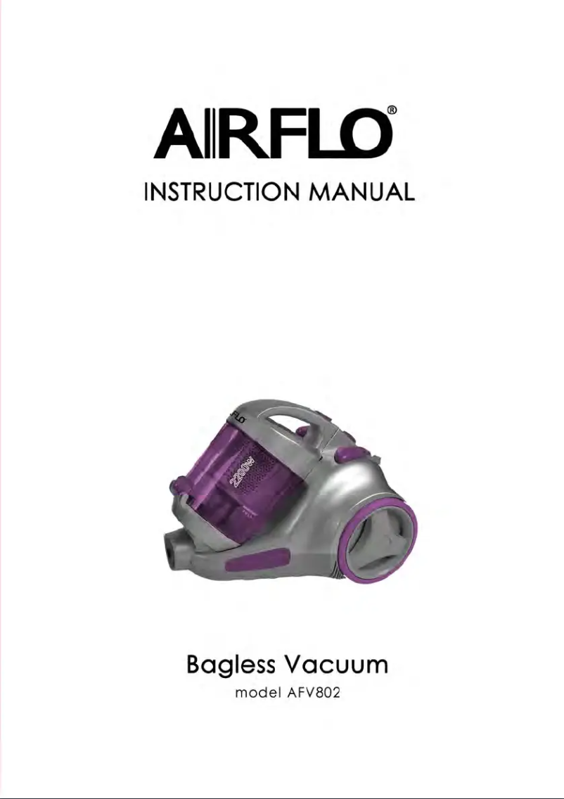 Page 1 of the manual User Manual Airflo AFV802