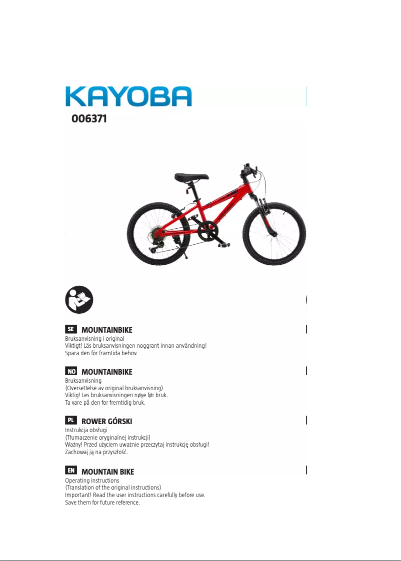 Page 1 of the manual User Manual Kayoba 006-371