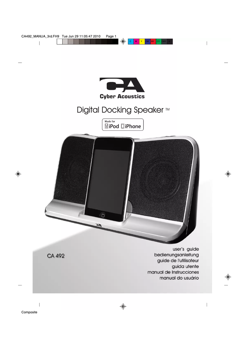 Page 1 of the manual User Manual Cyber Acoustics CA-492