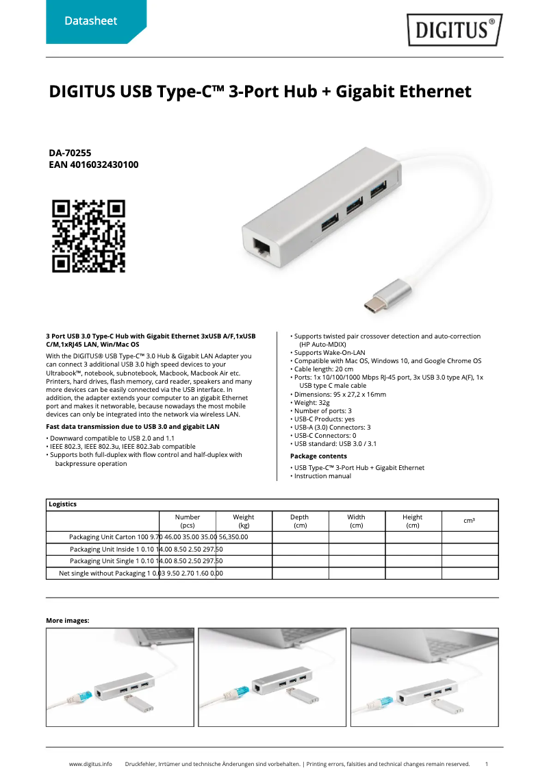 First page image of the manual for DA-70255