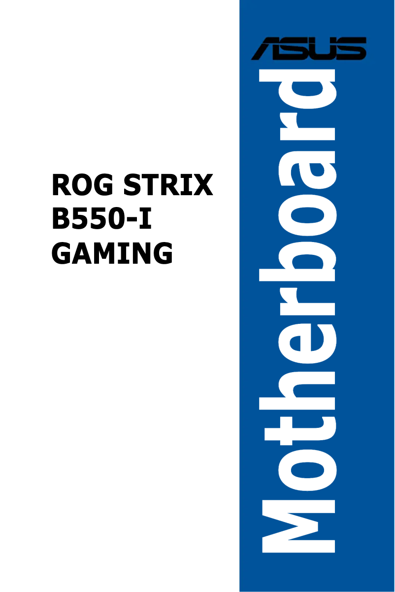 Page 1 of the manual User Manual Asus ROG STRIX B550-I GAMING
