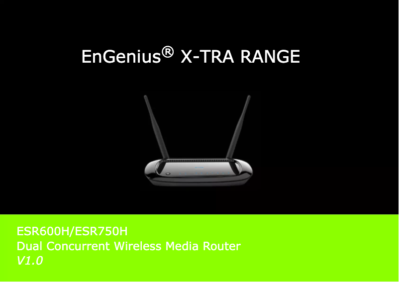 Page 1 of the manual User Manual EnGenius ESR750H