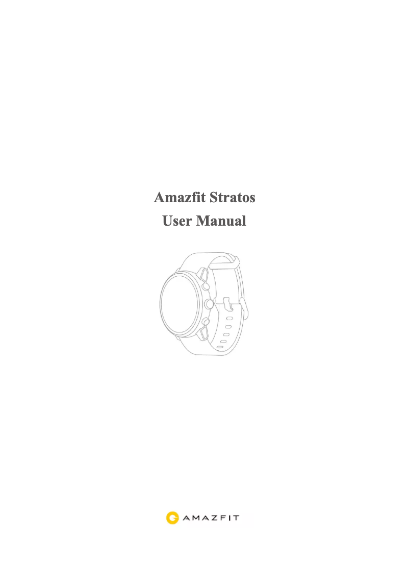 Page 1 of the manual User Manual Amazfit Stratos 3
