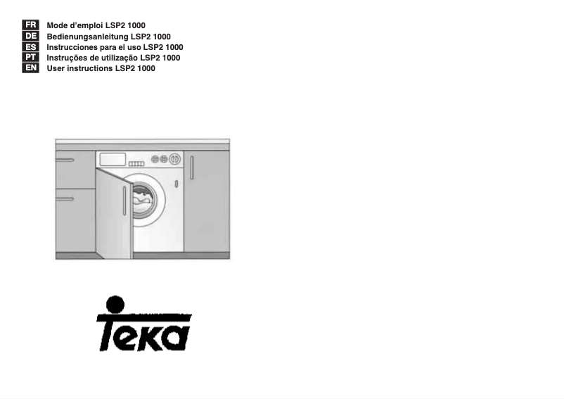 Page 1 of the manual User Manual Teka LSP2 1000
