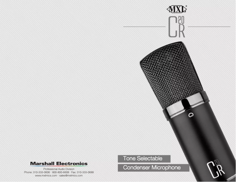 First page image of the manual for CR20