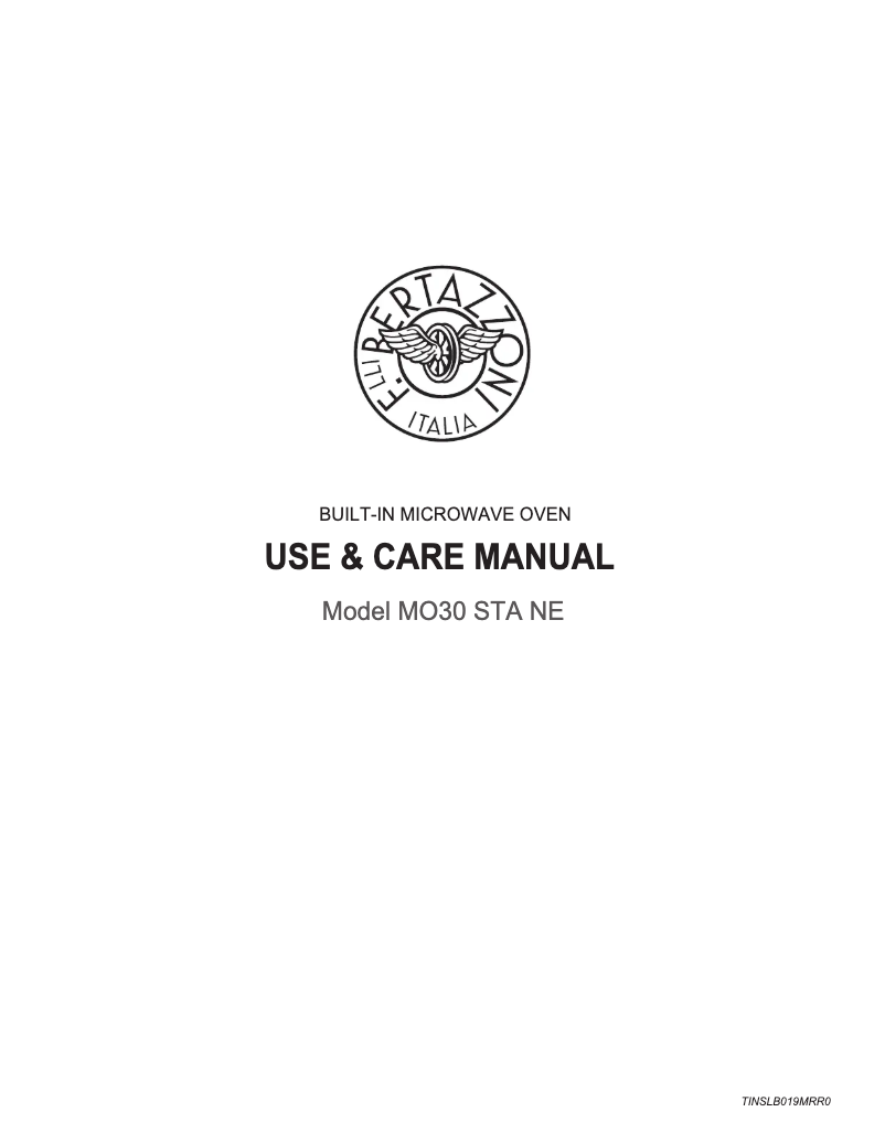 First page image of the manual for MO30STANE
