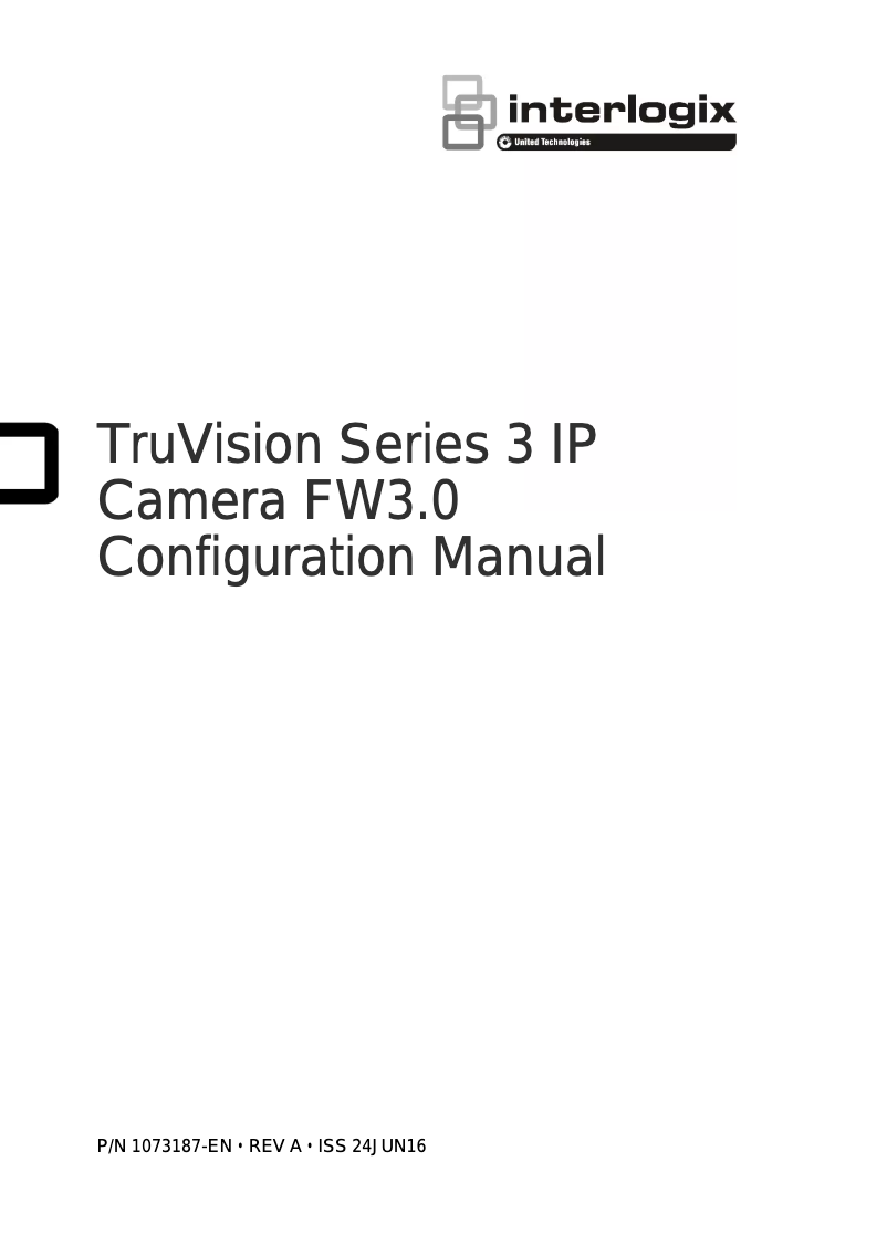 Page 1 of the manual User Manual Interlogix TruVision TVB-5305