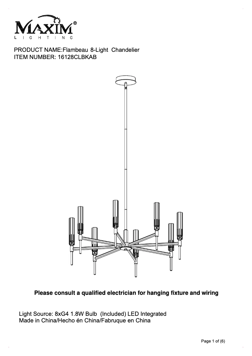 First page image of the manual for Flambeau 16128CLBKAB