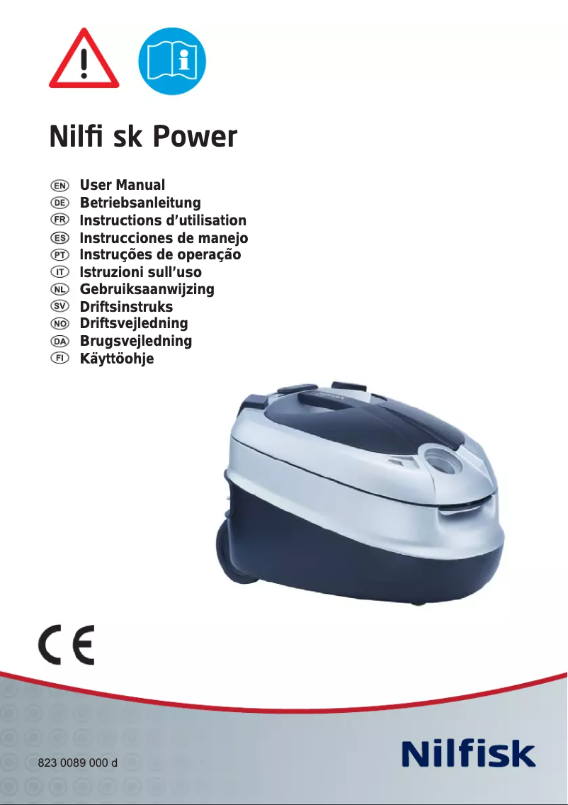 Page 1 of the manual User Manual Nilfisk P 20