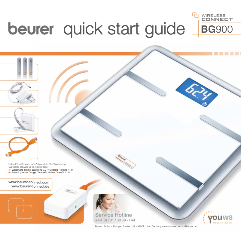 Page 1 of the manual User Manual Beurer BG 900