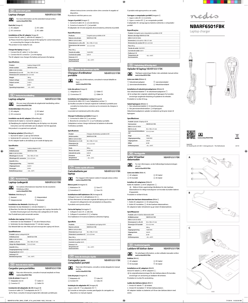 Page 1 of the manual User Manual Nedis NBARF6501FBK