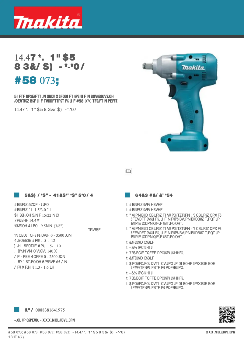 First page image of the manual for BTW073Z