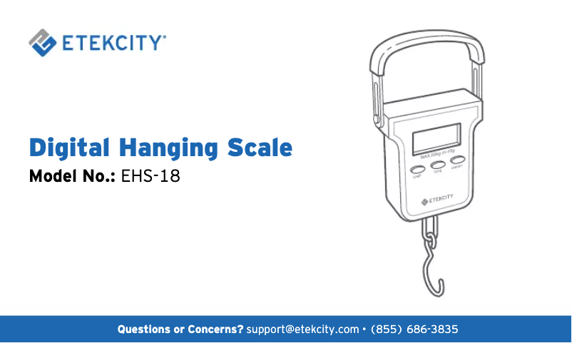 Page 1 of the manual User Manual Etekcity EHS-18