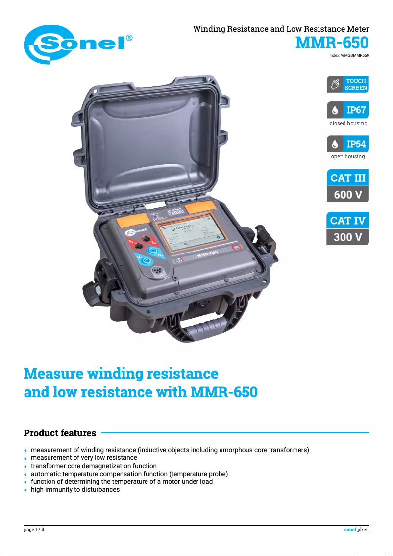 First page image of the manual for MMR-650