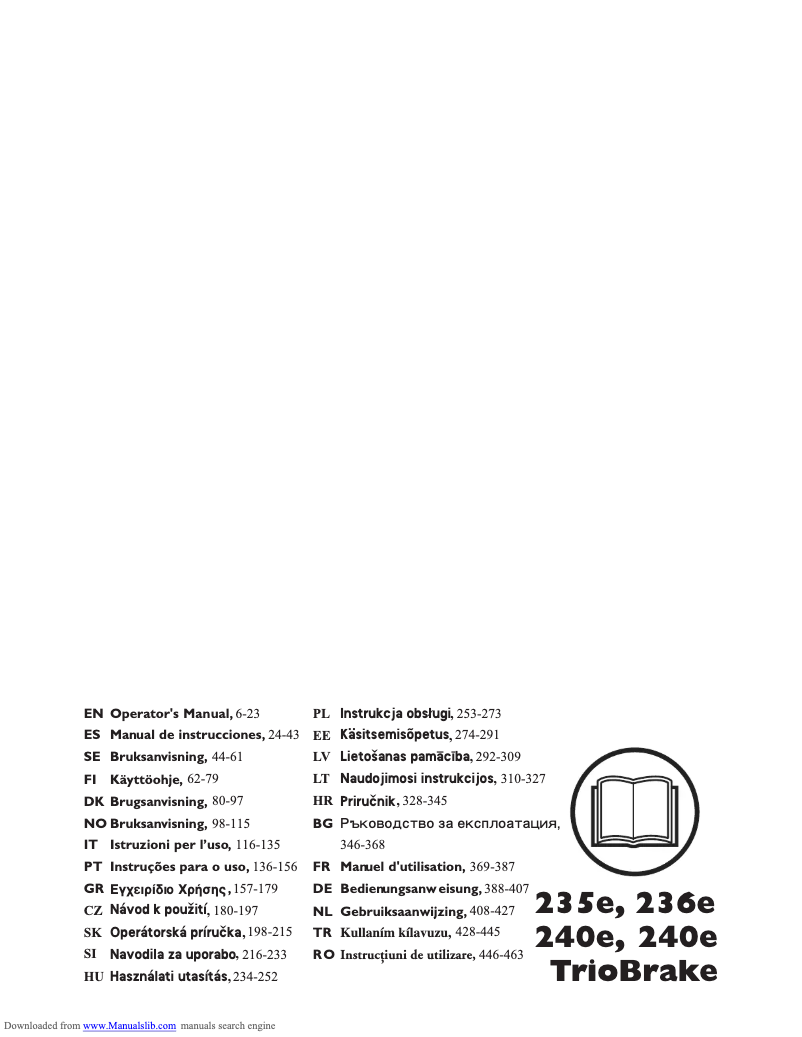 First page image of the manual for 236e