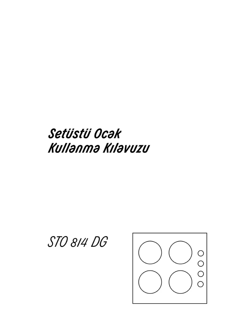 First page image of the manual for STO 814 DG