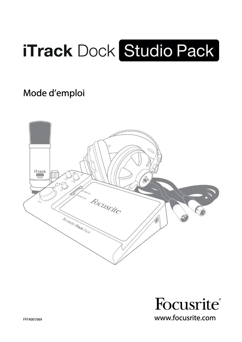 Page 1 of the manual User Manual Focusrite iTrack Dock Studio Pack