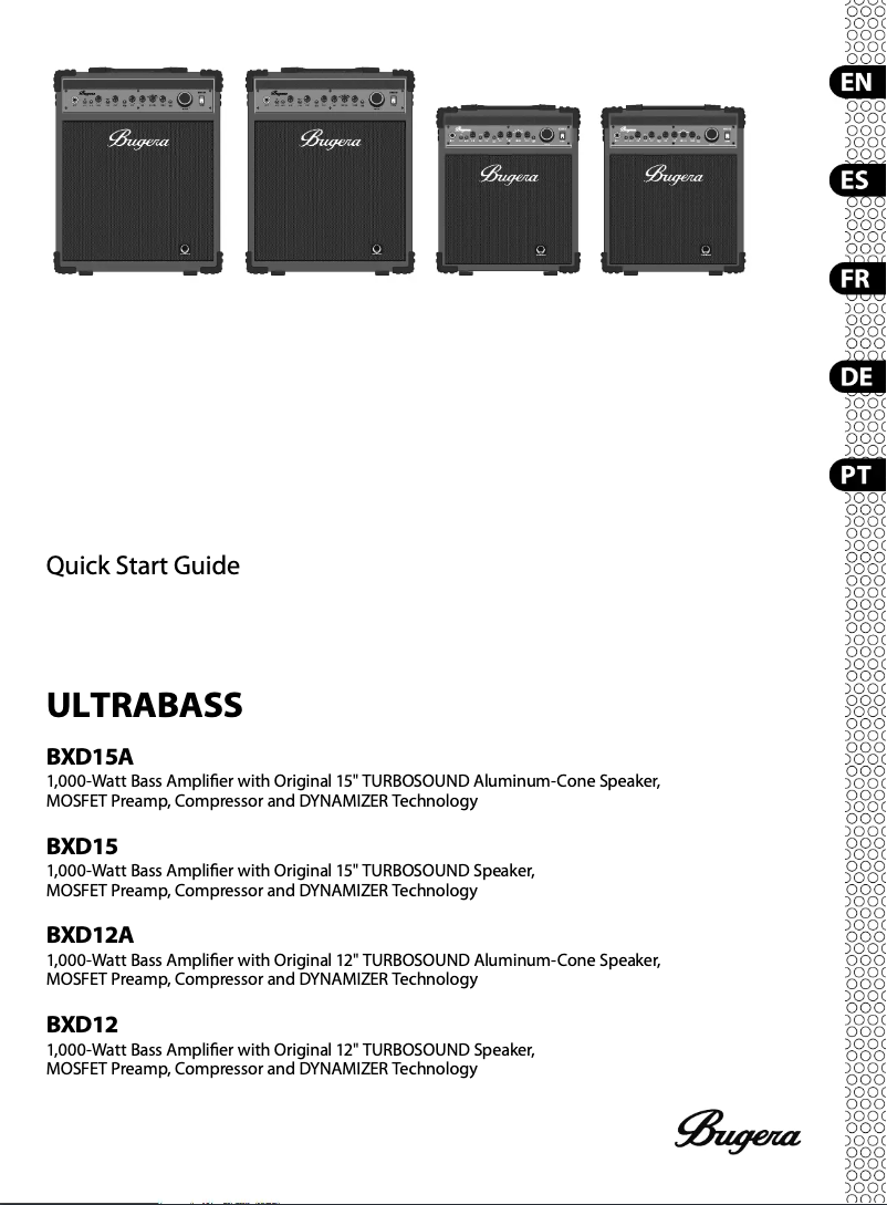 Page 1 of the manual User Manual Bugera Ultrabass BXD15