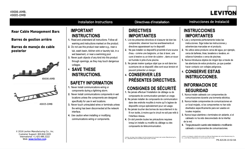 Page 1 of the manual User Manual Leviton 49005-DMB