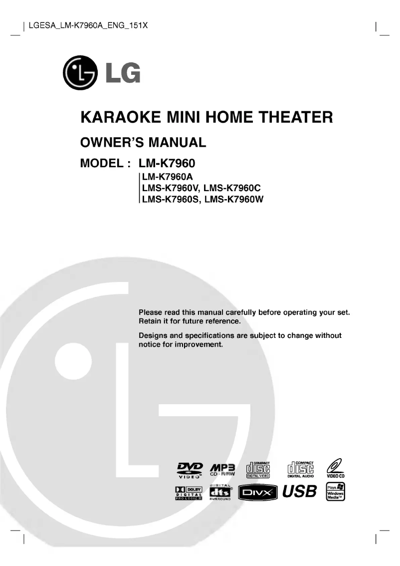 Page 1 of the manual User Manual LG LM-K7960A