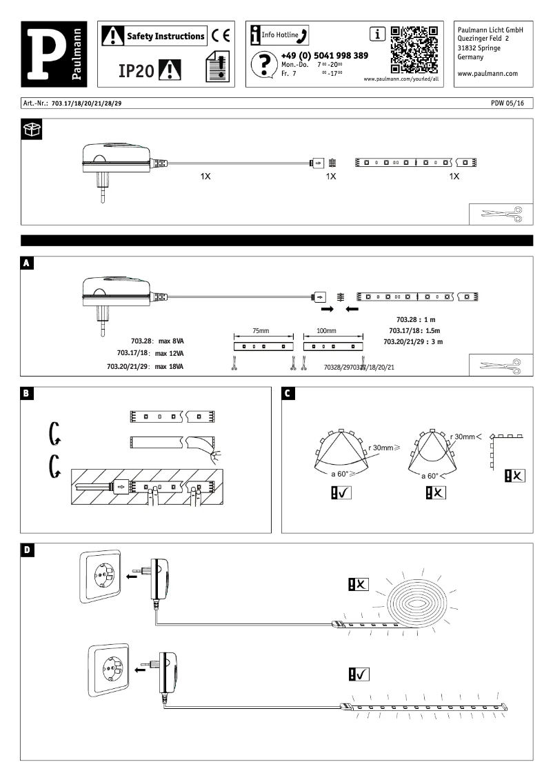 First page image of the manual for 703.17