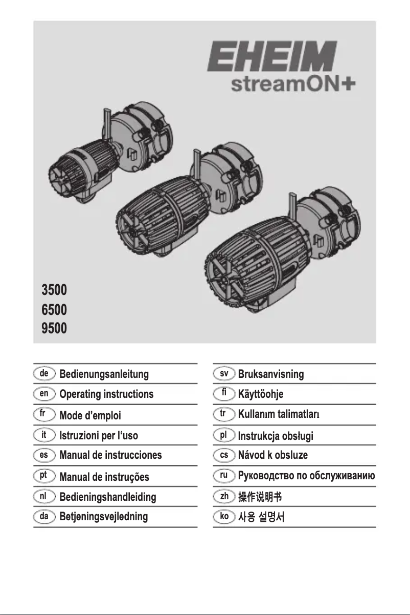 Page 1 of the manual User Manual Eheim streamON+ 6500