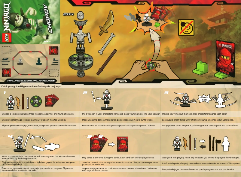 First page image of the manual for Ninjago 2114