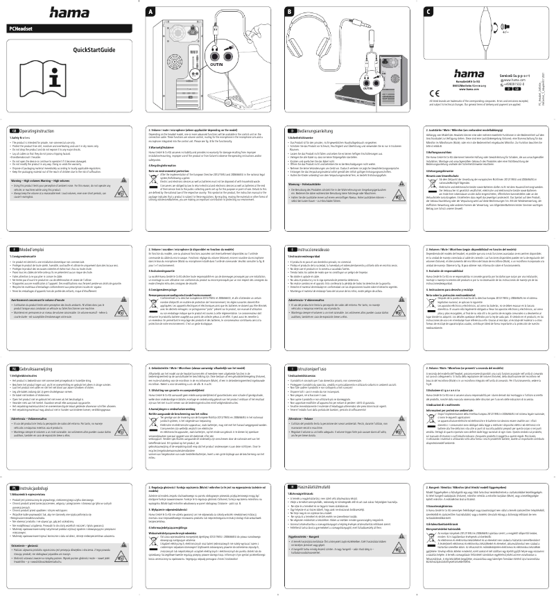 First page image of the manual for HS-P350 V2