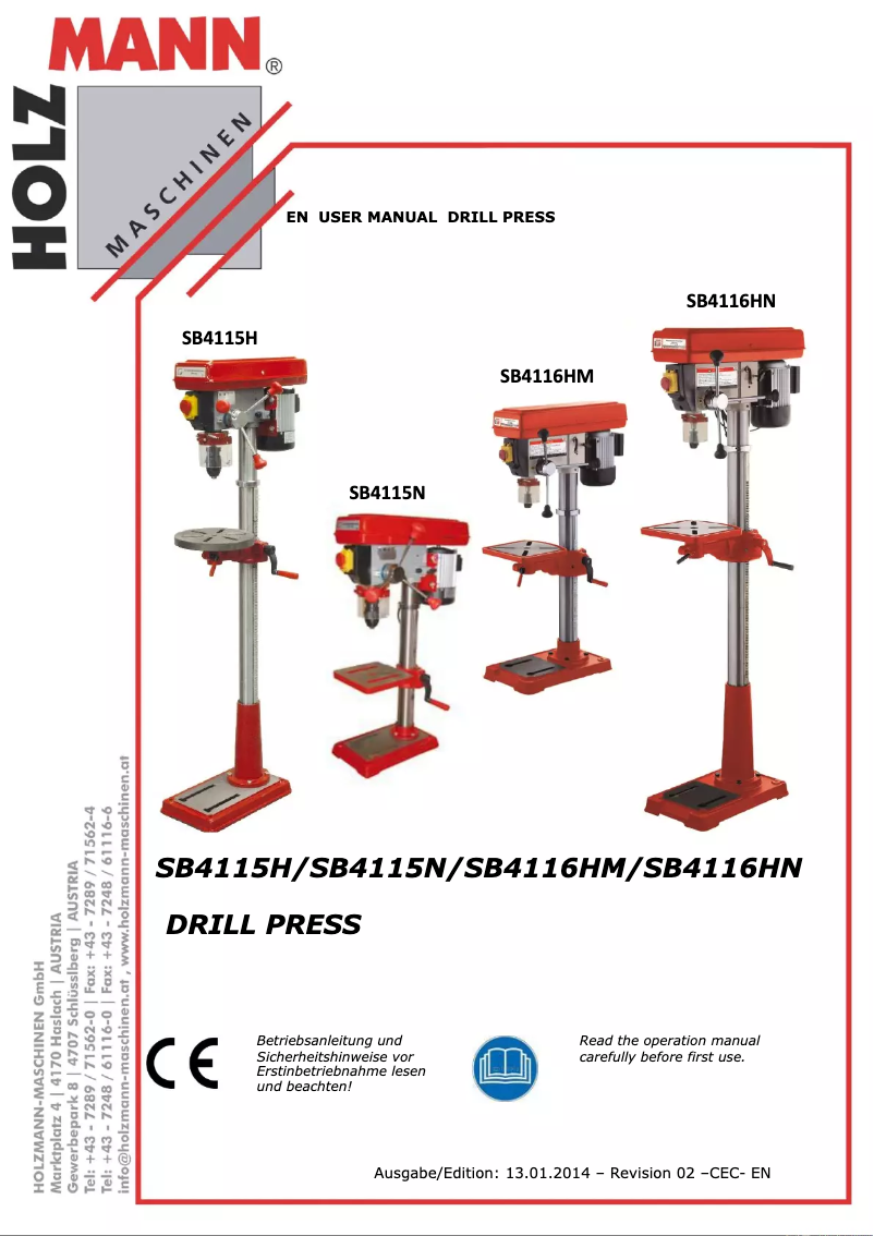 First page image of the manual for SB 4116HN