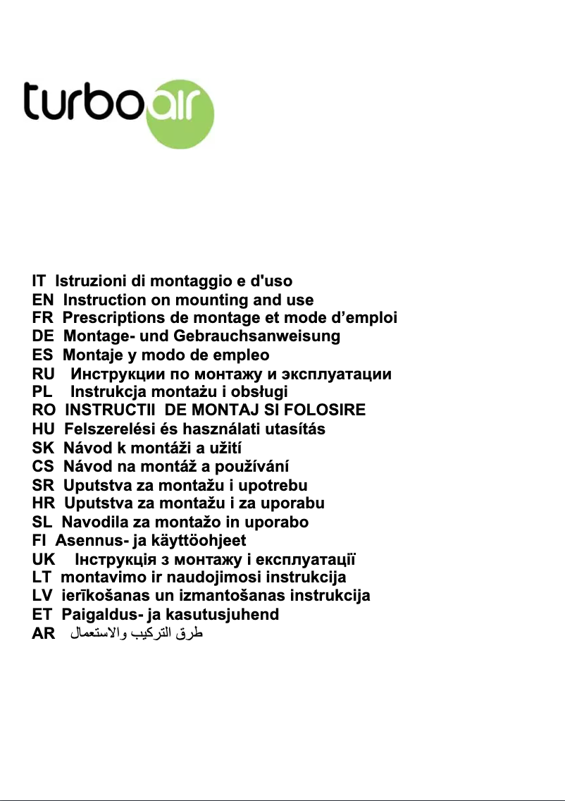 First page image of the manual for Puglia Grey/1L/A/60 - EX76