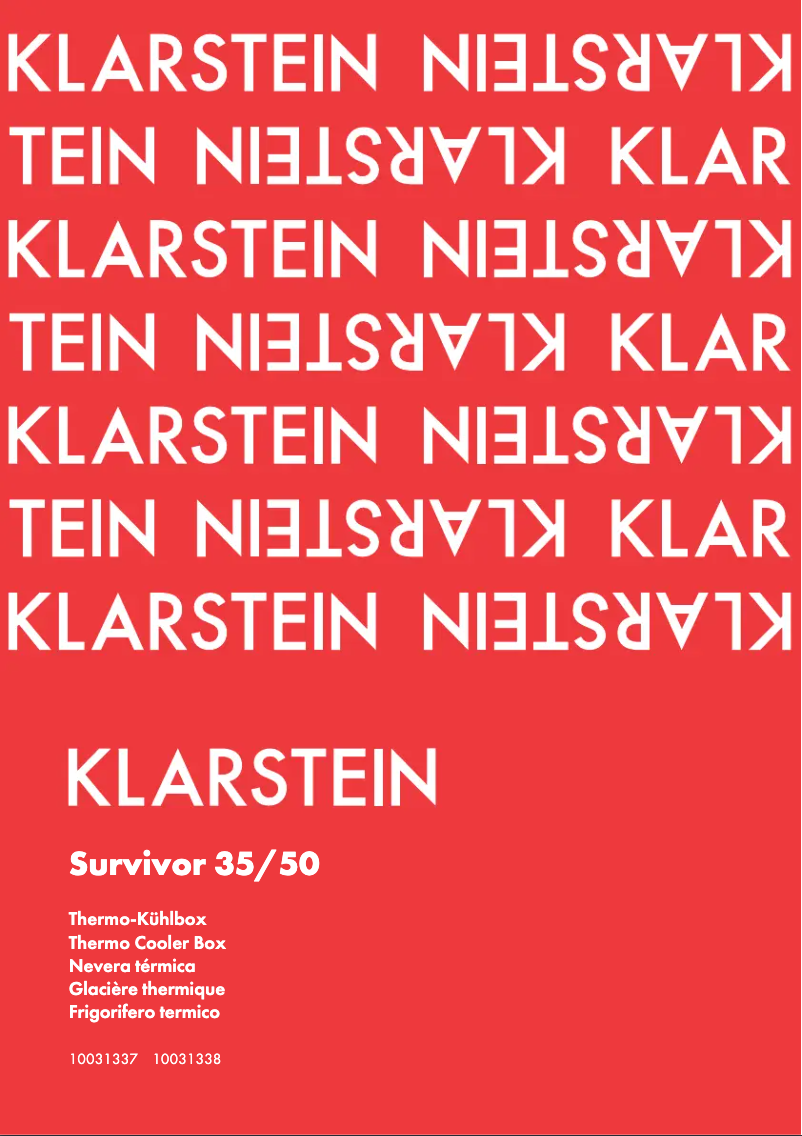 First page image of the manual for 10031337