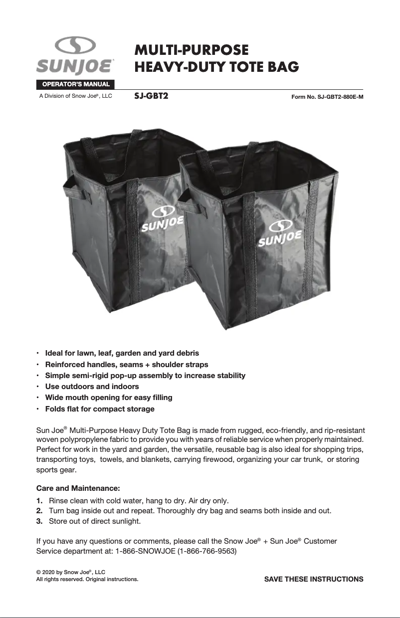 First page image of the manual for SJ-GBT2