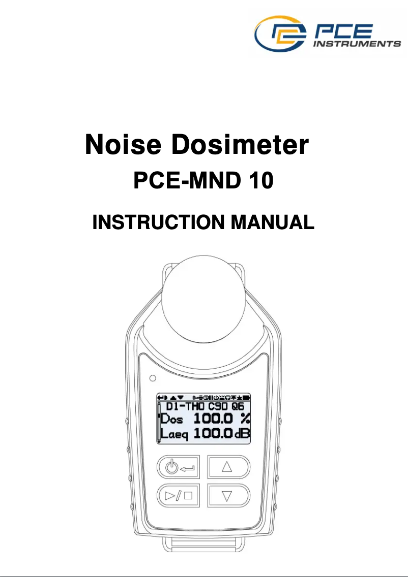 First page image of the manual for PCE-MND 10