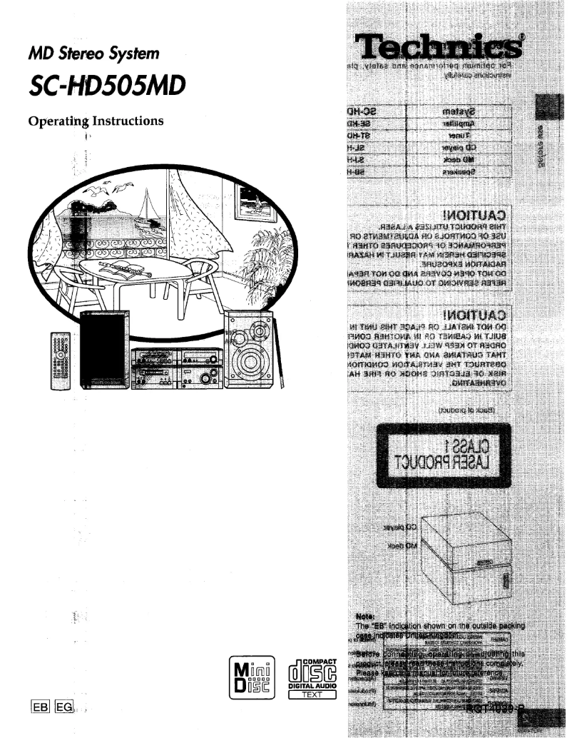 First page image of the manual for SC-HD505MD