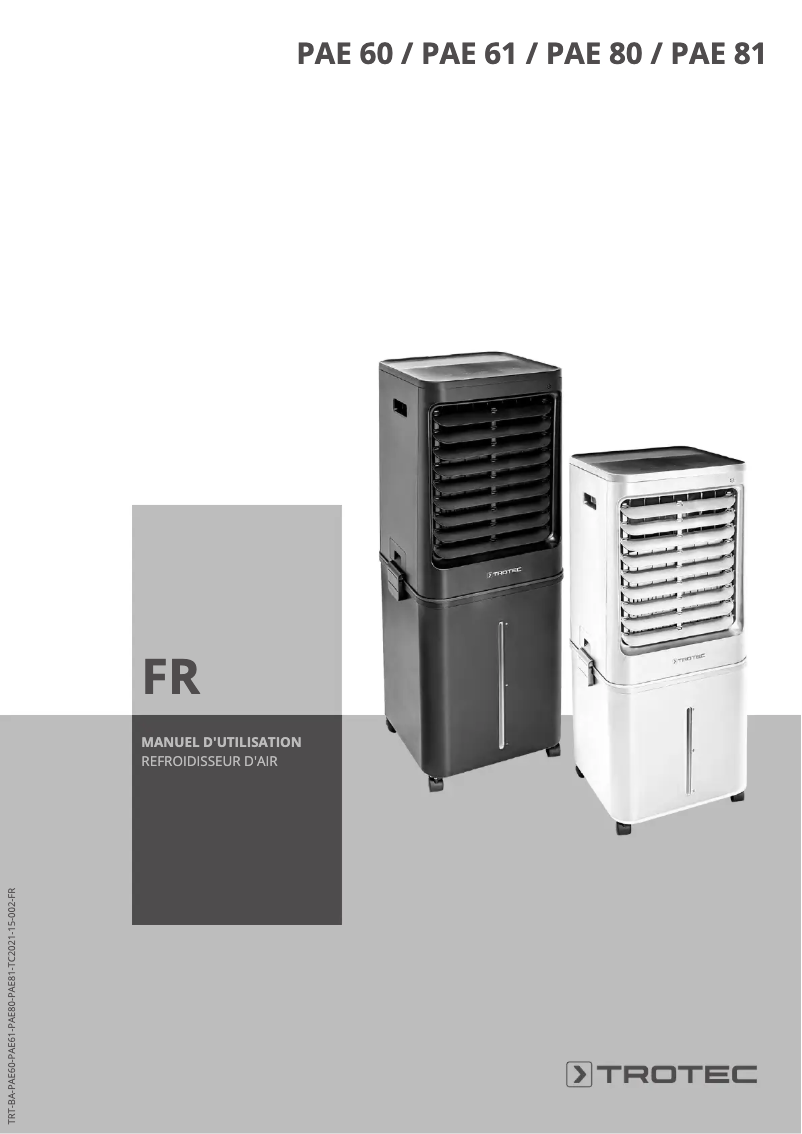 First page image of the manual for PAE 81