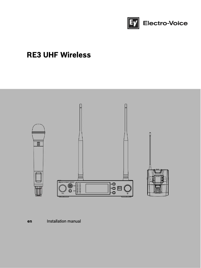 Page 1 of the manual User Manual Electro-Voice RE3-BPT