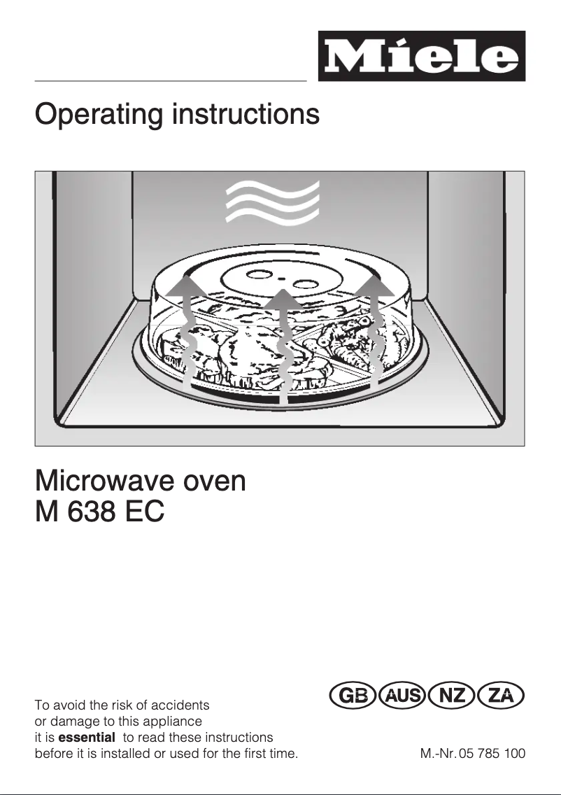 Page 1 of the manual User Manual Miele M 638-1 EC