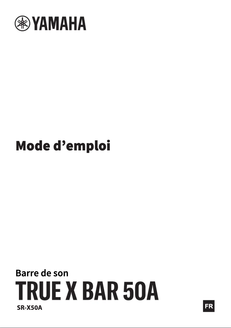 First page image of the manual for True X Bar 50A SR-X50A