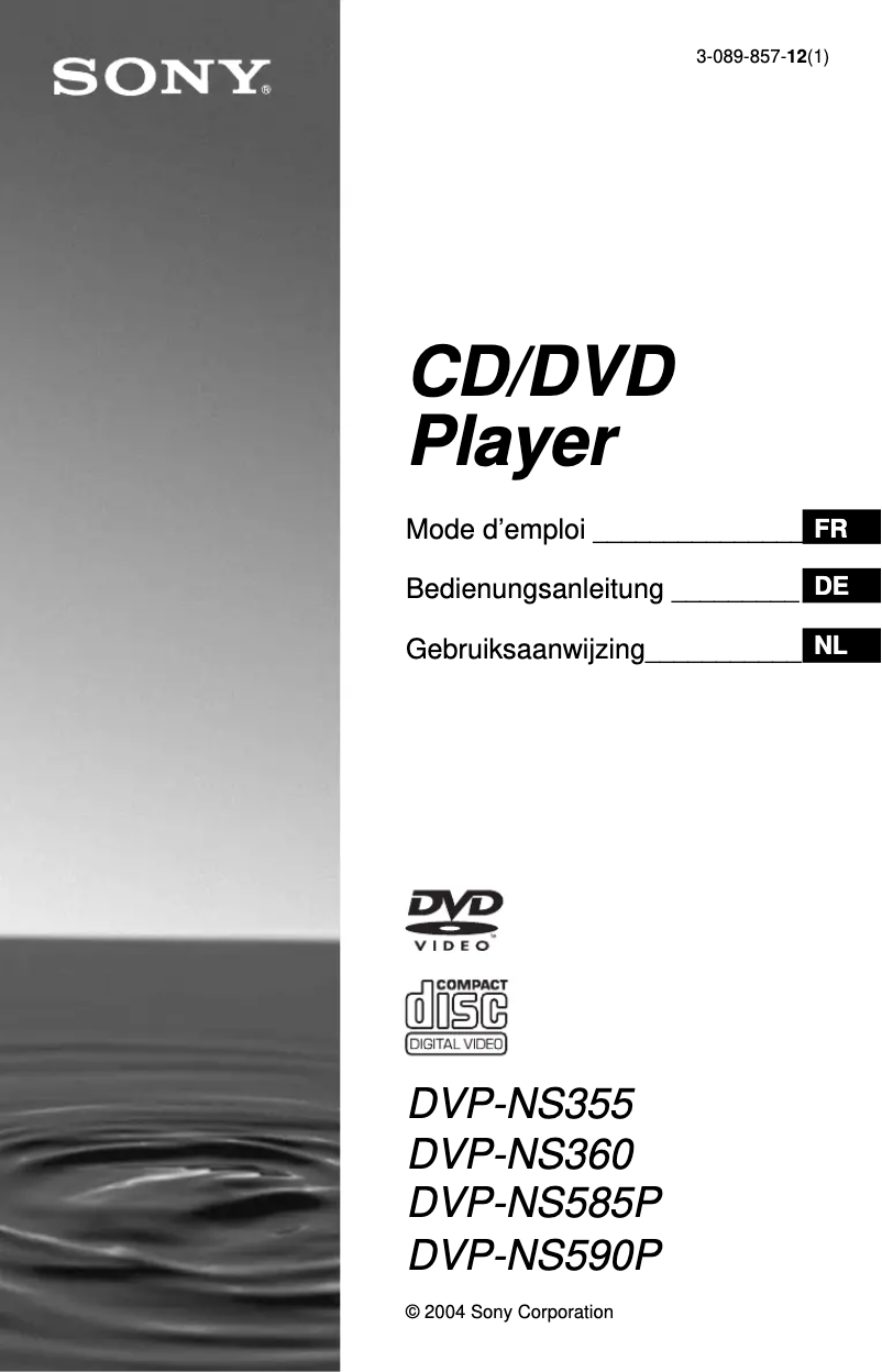 First page image of the manual for DVP-NS590P