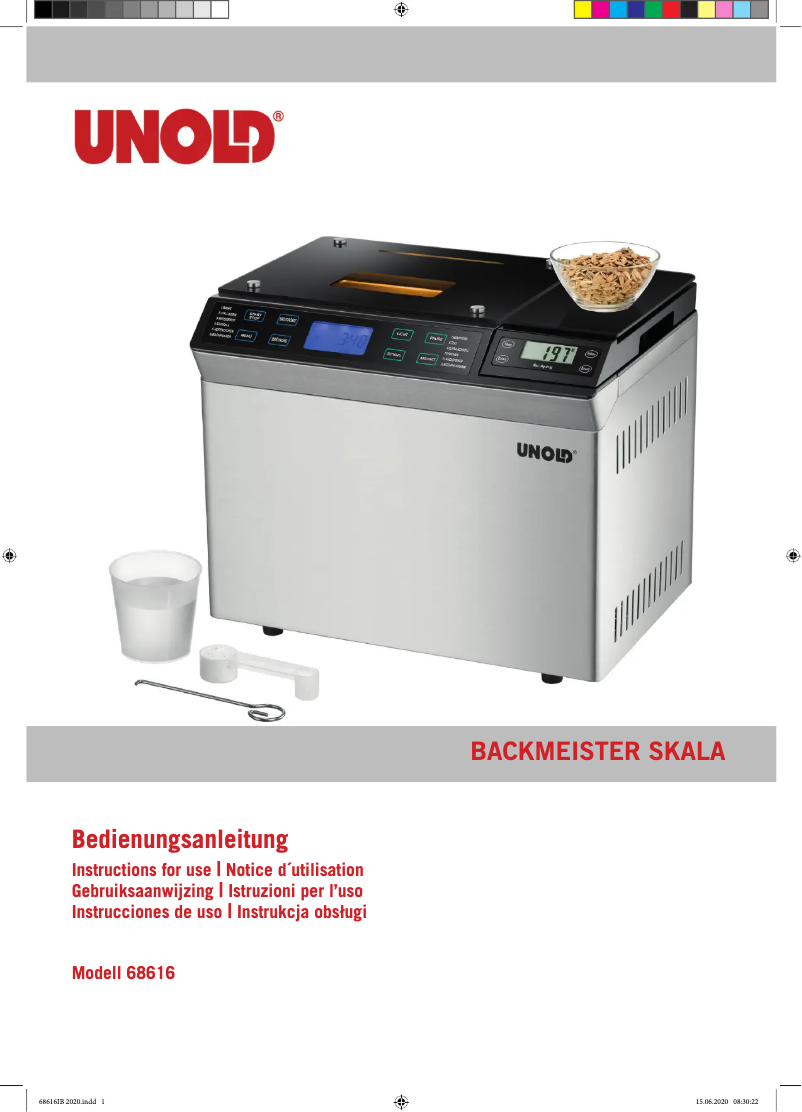 First page image of the manual for 68616