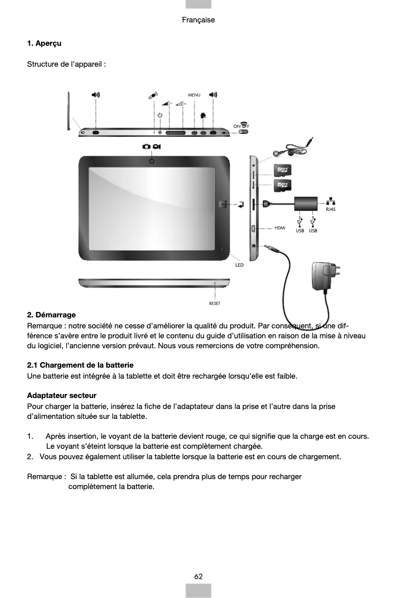 First page image of the manual for TAB310