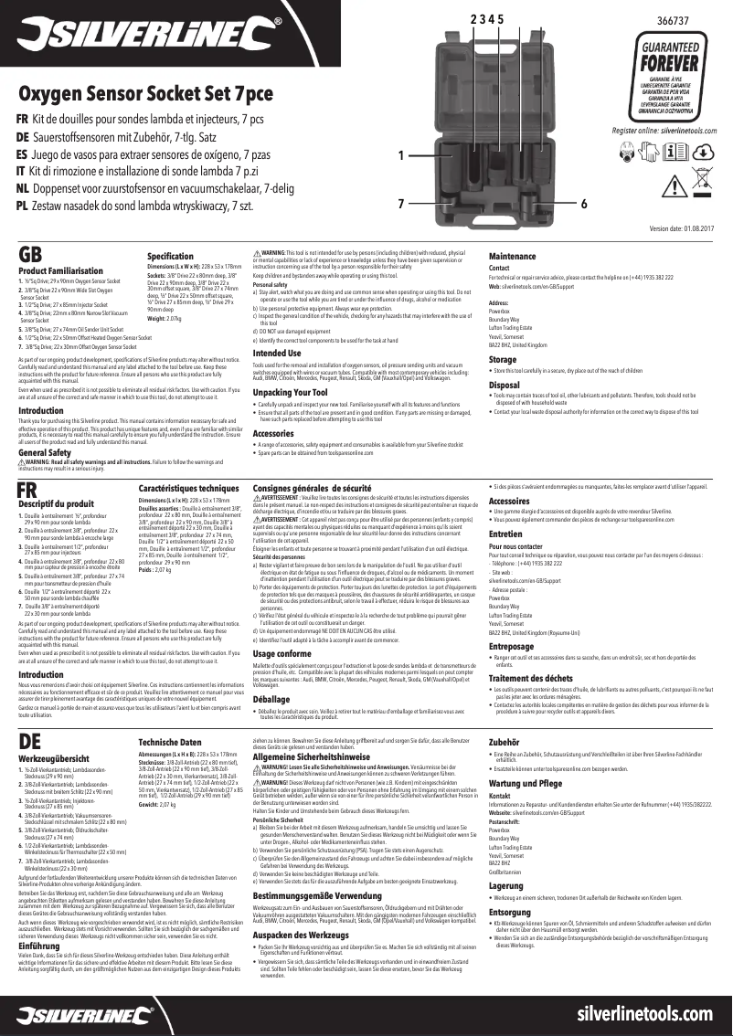 First page image of the manual for 366737